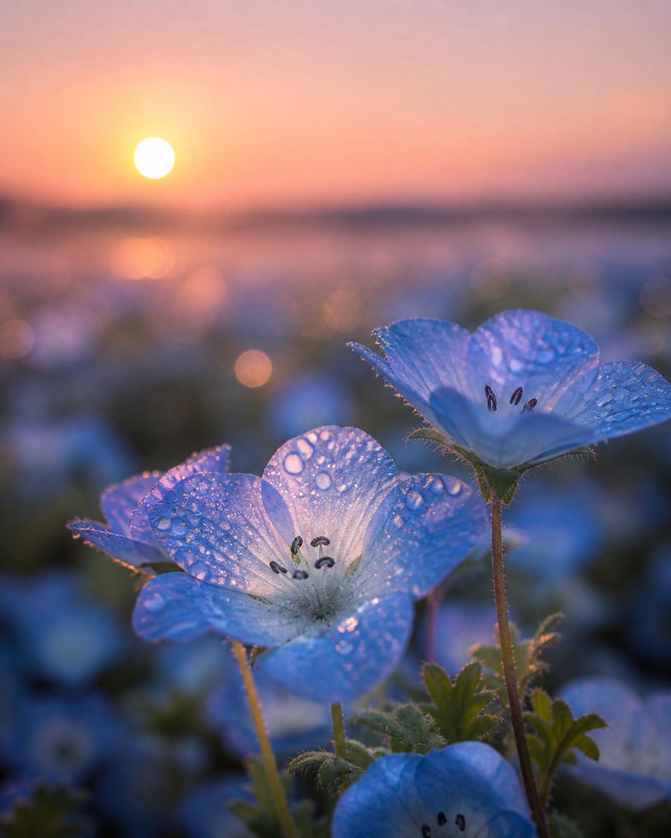 Dewy Nemophila Sunrise Macro preview image