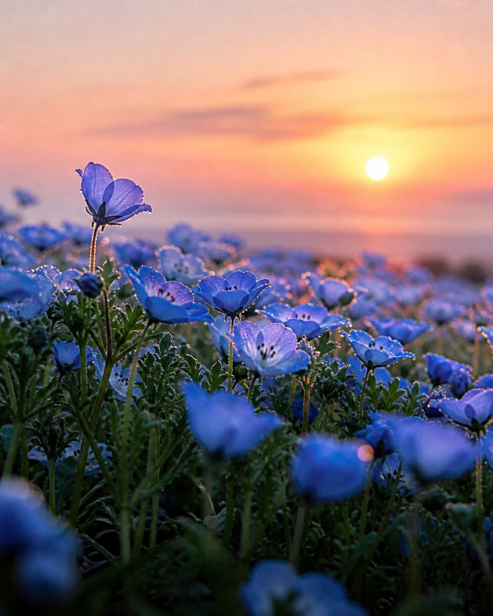 Dewy Nemophila Sunrise Macro preview image