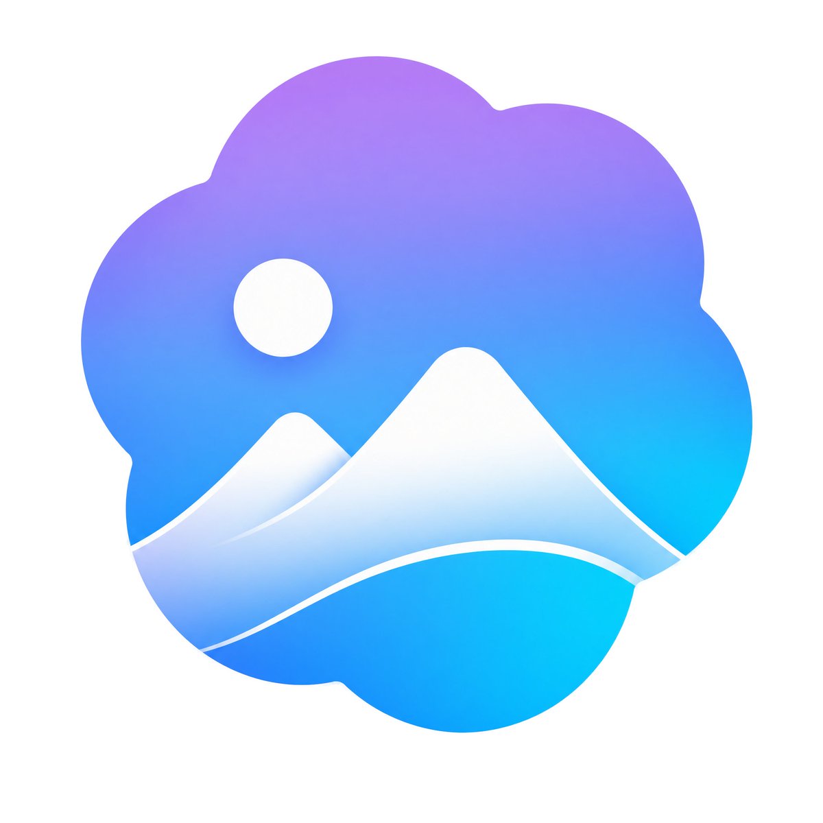 Gradient Mountain Cloud App Logo preview image