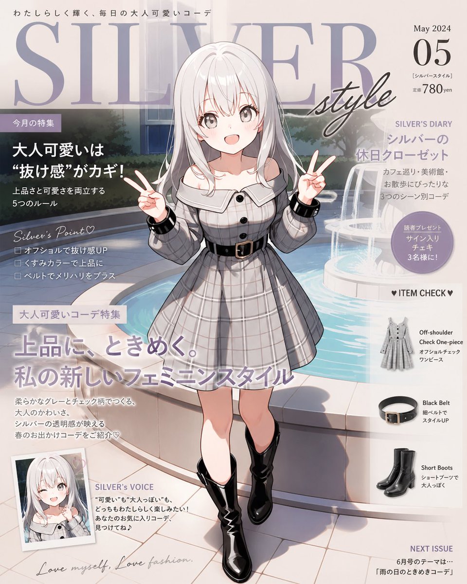 Anime Silver Style Magazine Cover preview image