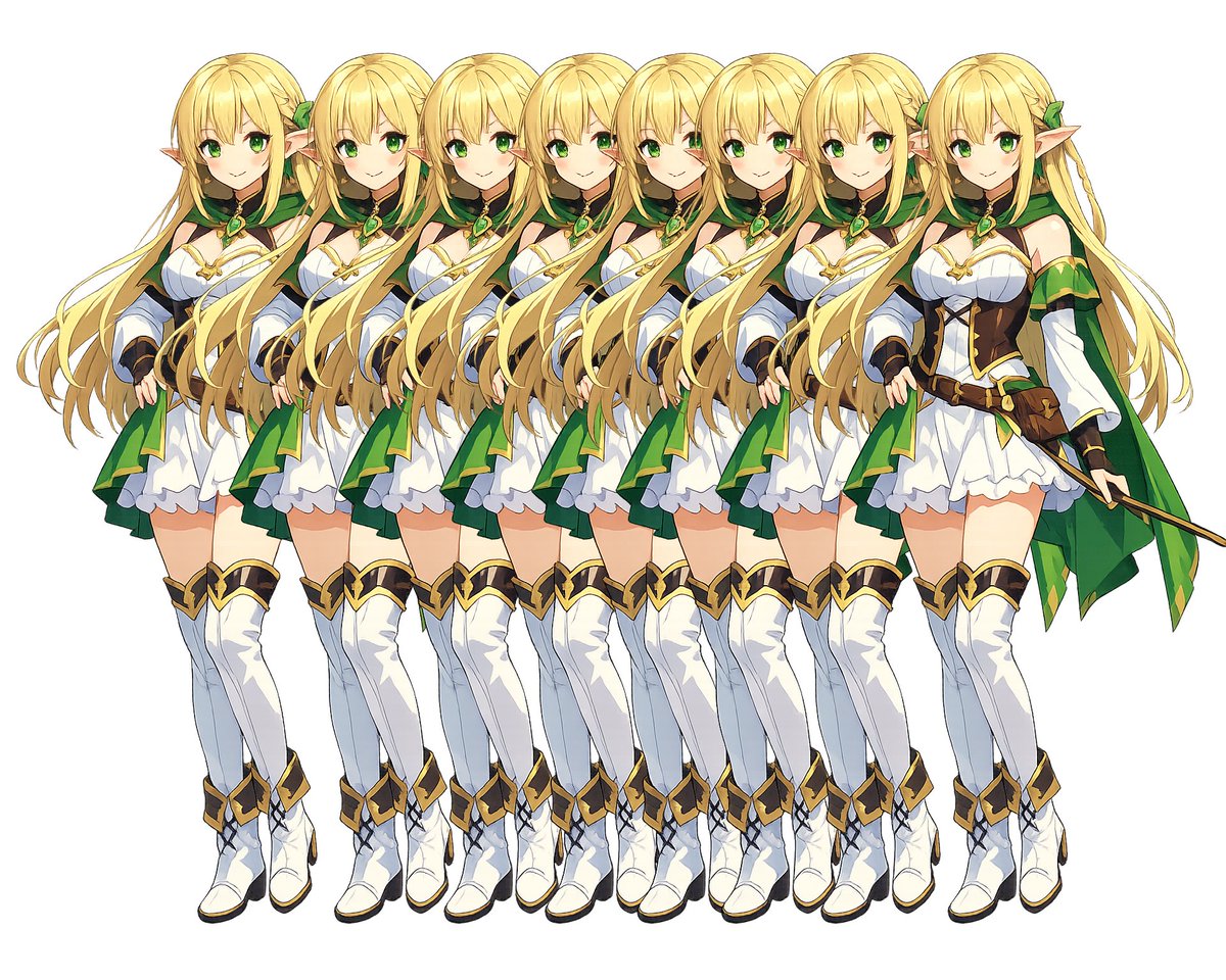 Overlapping Elf Warrior Lineup preview image