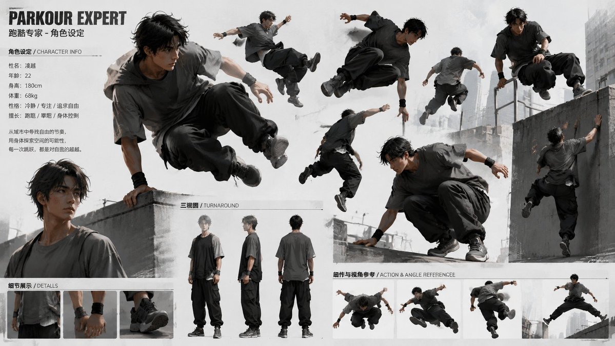 Parkour Character Montage Page preview image