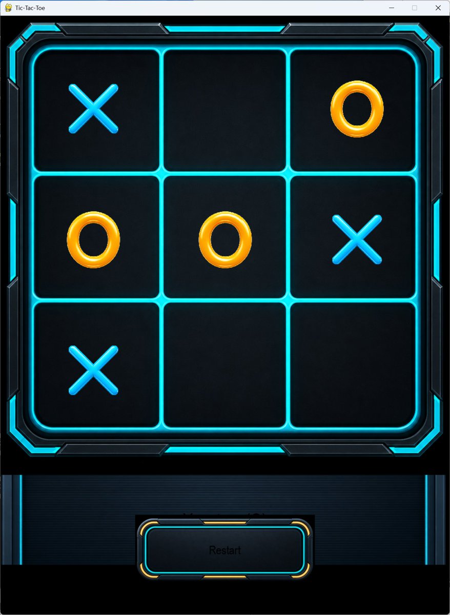 Futuristic Neon Tic-Tac-Toe UI preview image
