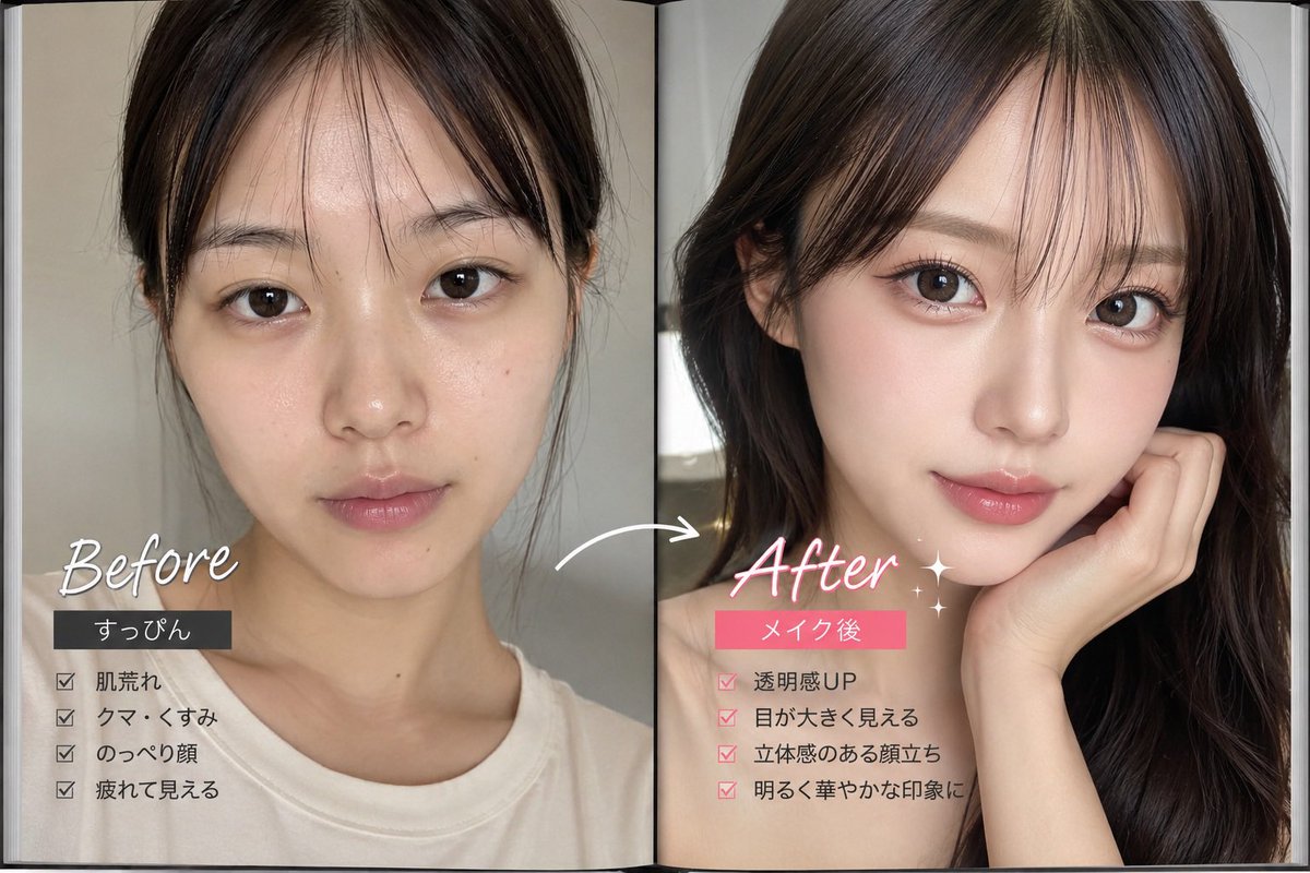 Makeup Before After Magazine Spread preview image