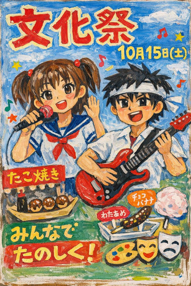 Hand-Painted Japanese Culture Festival Poster preview image