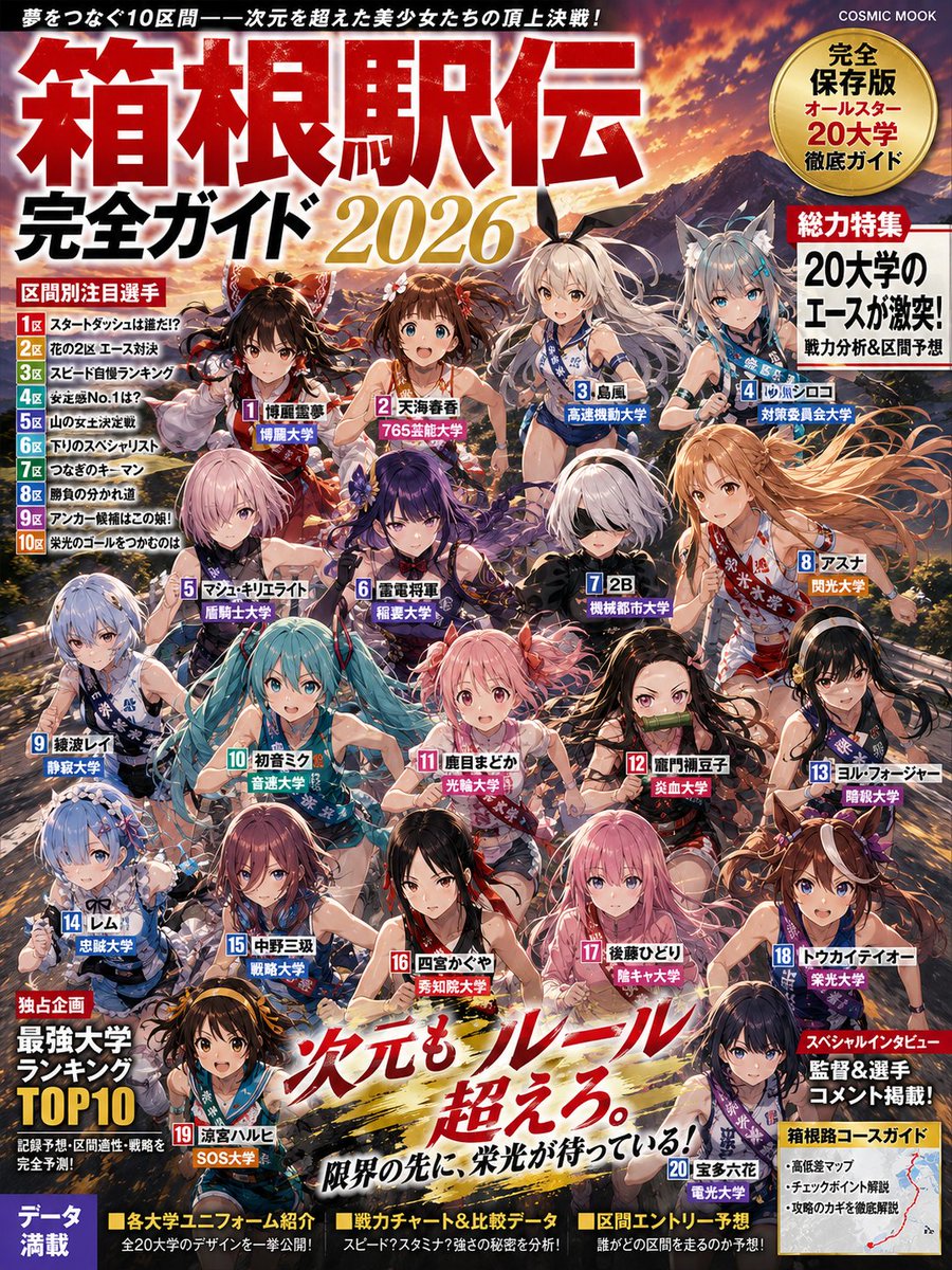 Anime Hakone Ekiden Magazine Cover preview image