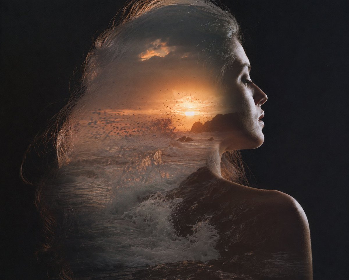 Double Exposure Ocean Portrait preview image