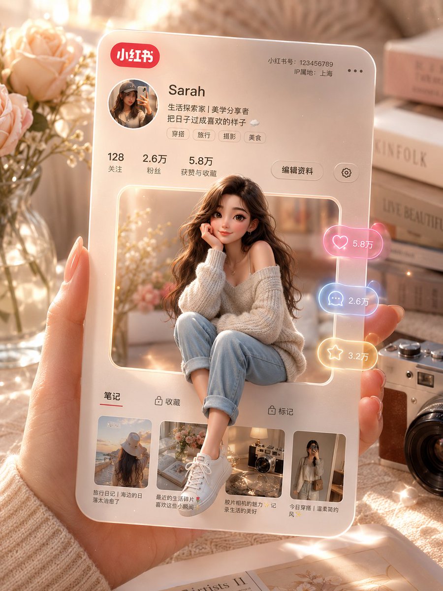 3D Social Media Profile Card preview image