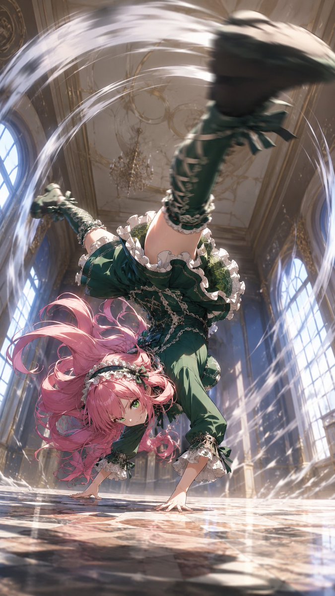 Gothic Maid Acrobatic Kick preview image