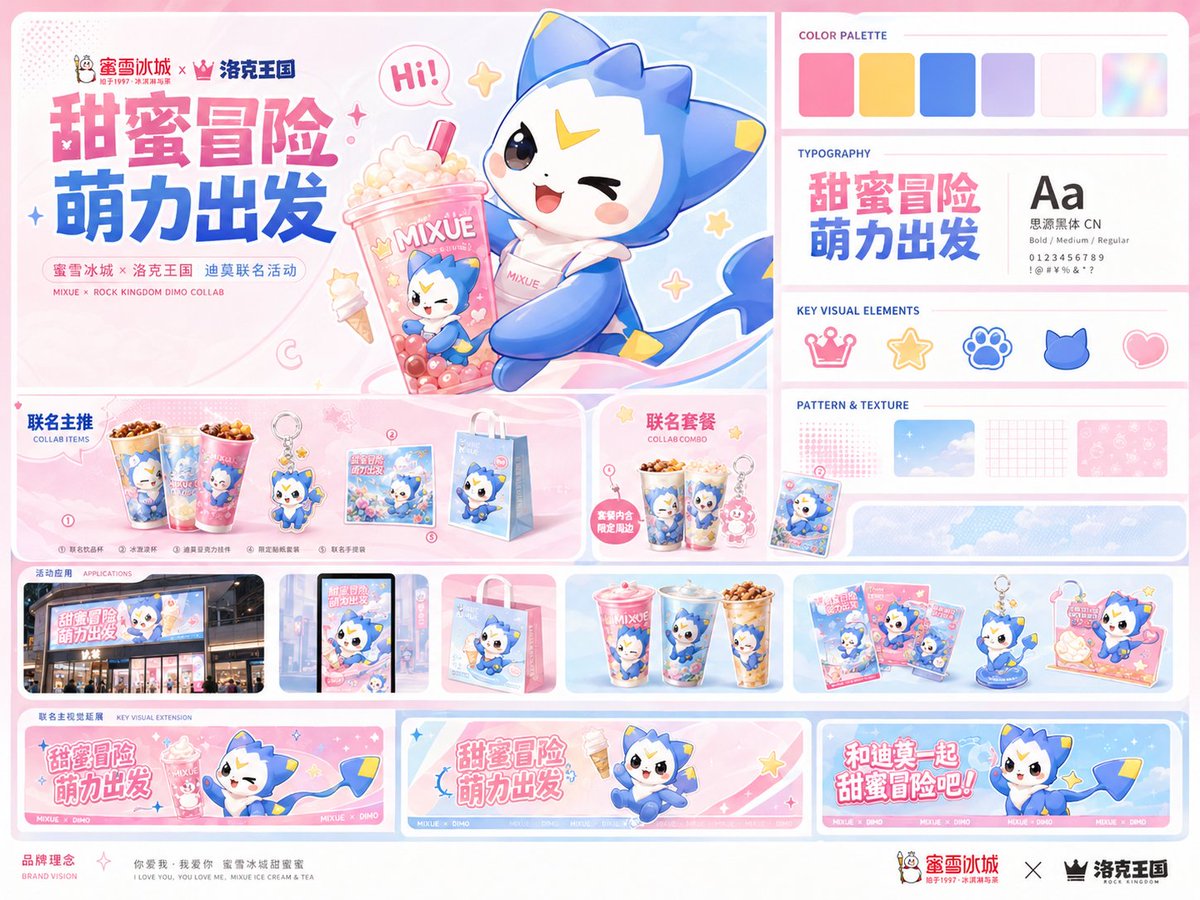 MIXUE Dimo Collaboration Brand Board preview image