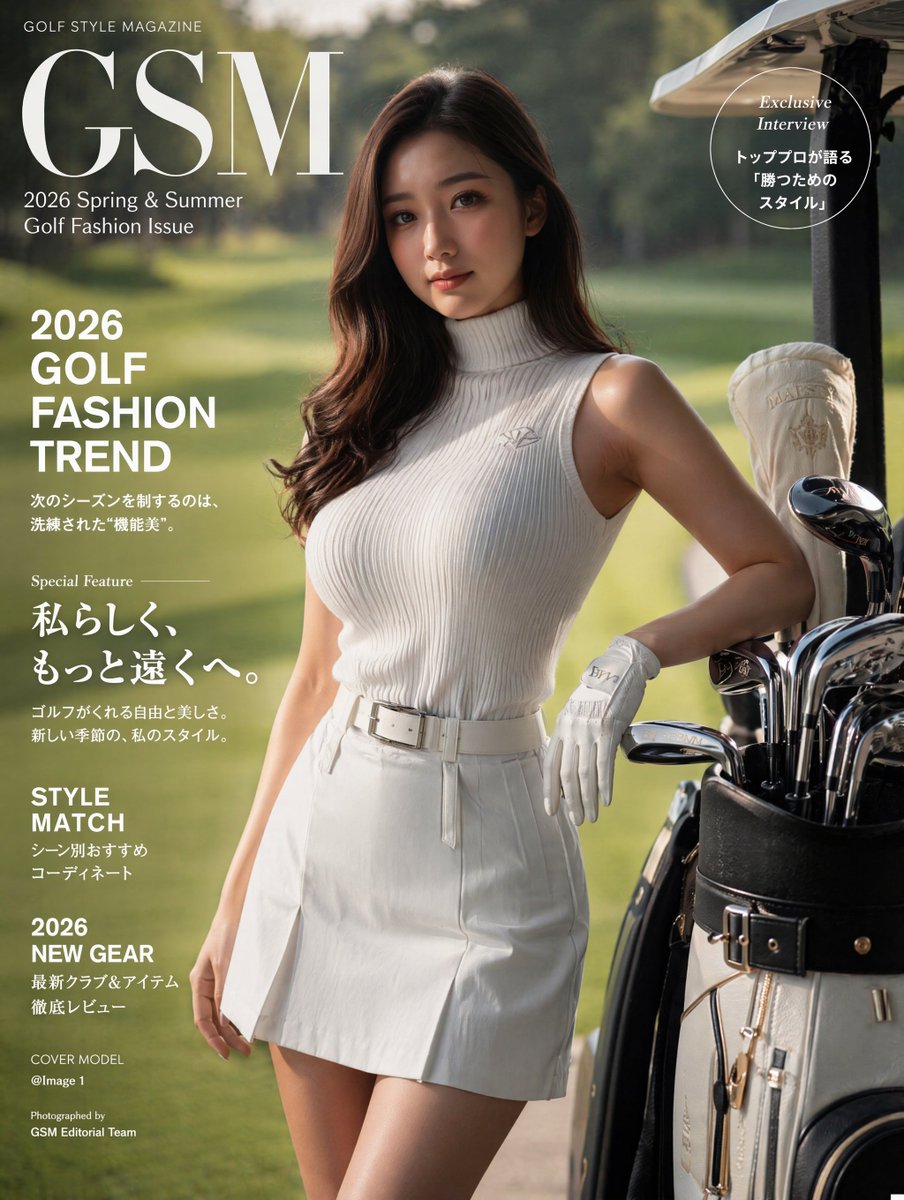 Luxury Golf Fashion Magazine Cover preview image