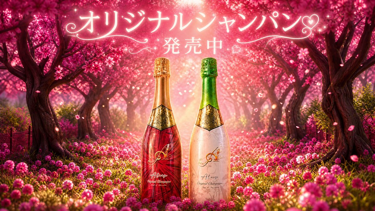 Cherry Blossom Champagne Banner preview image
