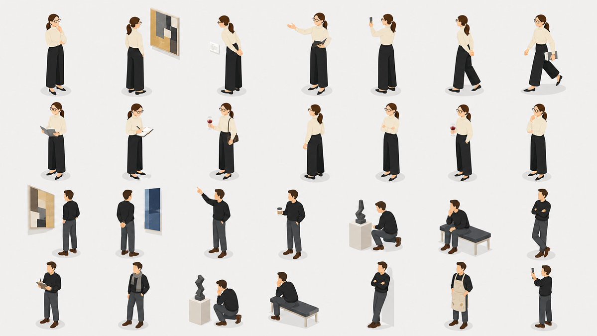 Isometric Gallery People Set preview image