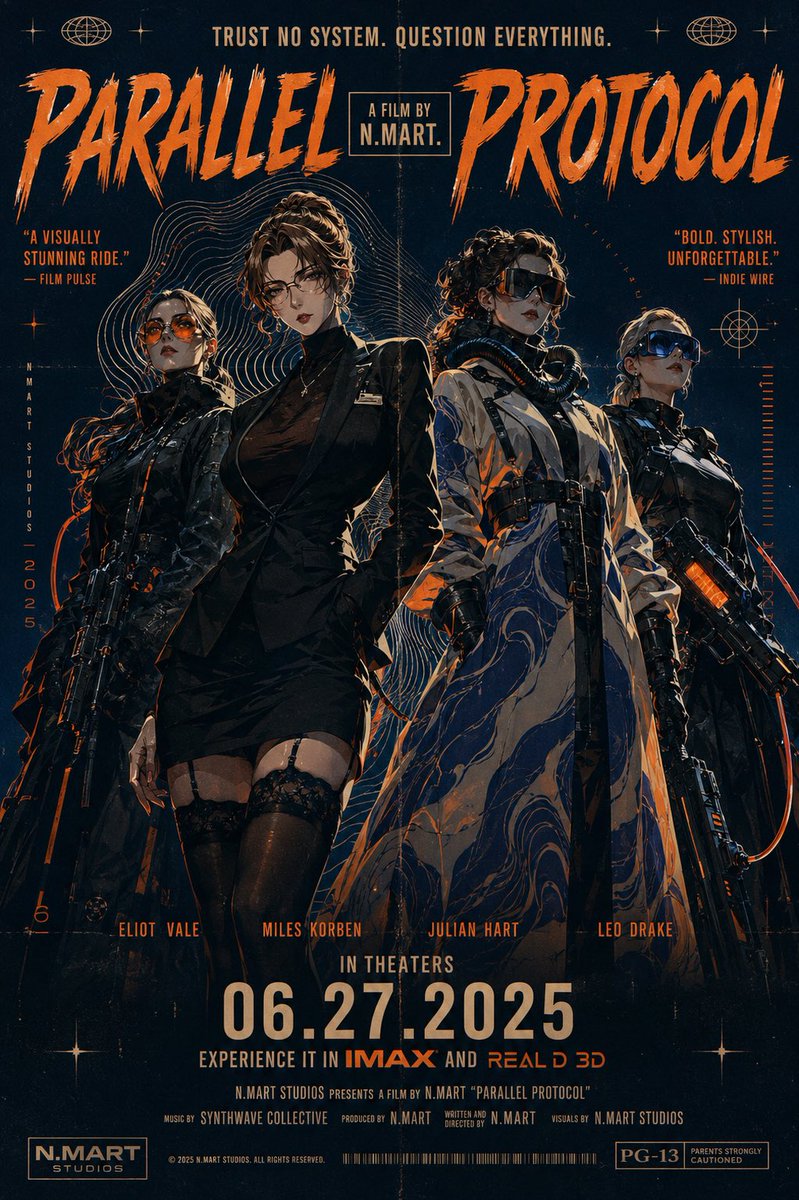 Parallel Protocol Sci-Fi Movie Poster preview image