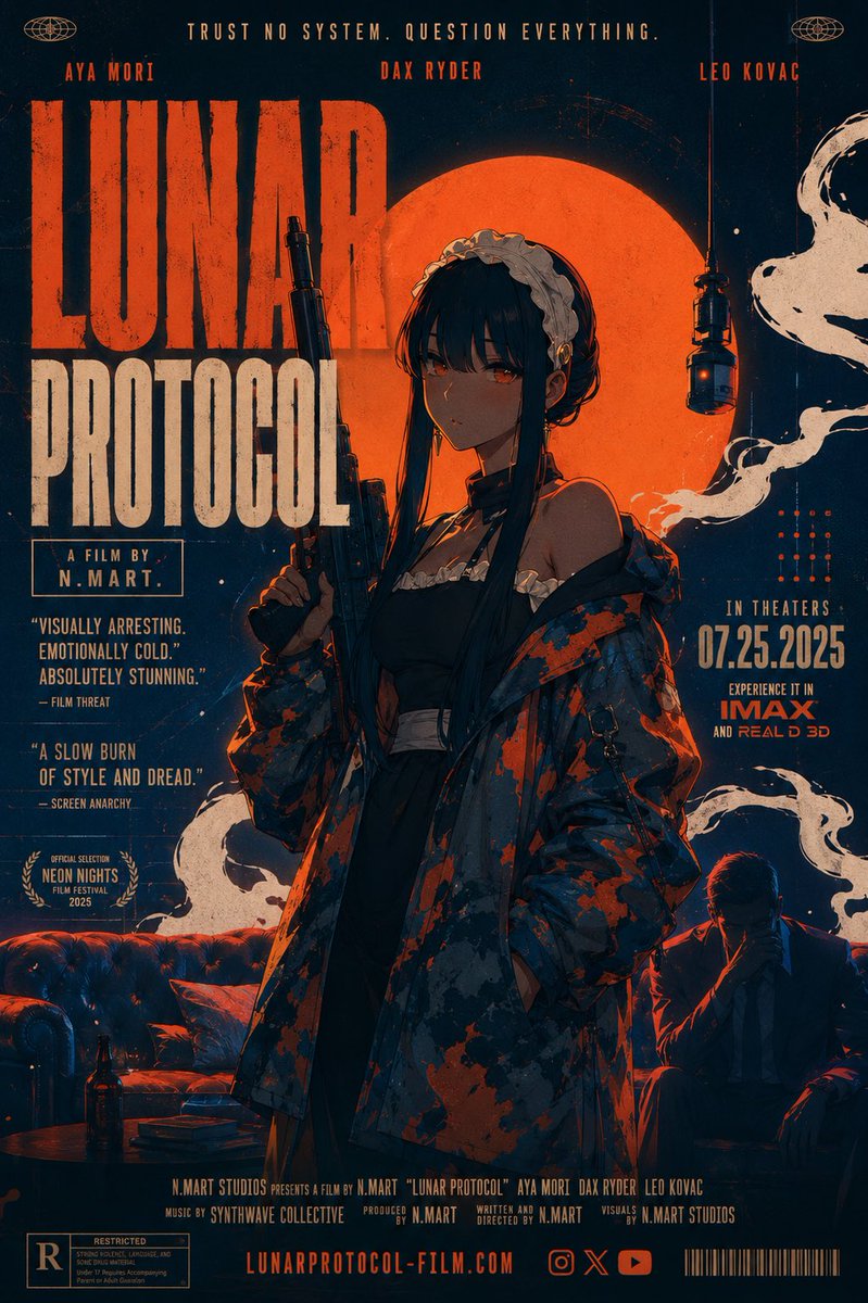 Retro Lunar Protocol Movie Poster preview image