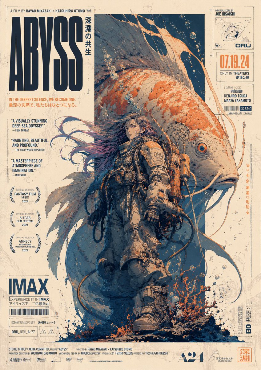Retro Deep-Sea Sci-Fi Anime Poster preview image