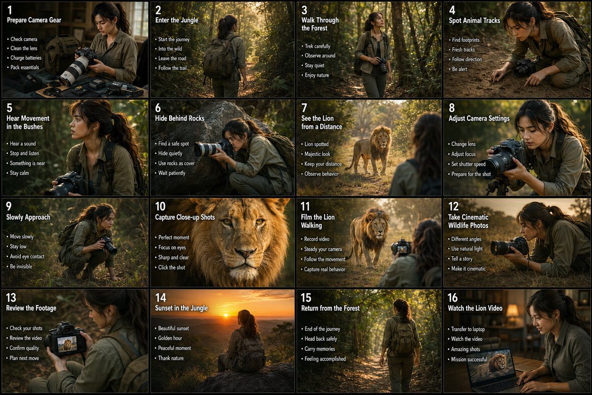 Wildlife Photographer Adventure Storyboard preview image