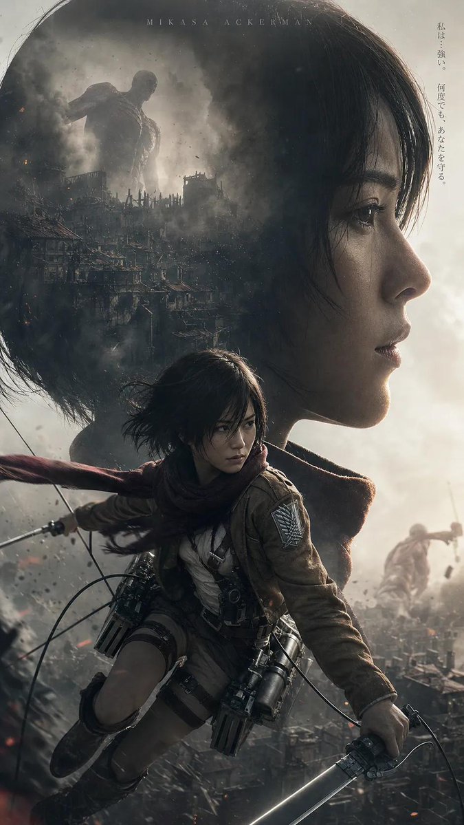 Post-Apocalyptic Titan Anime Poster preview image
