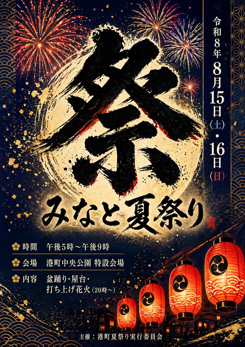 Japanese Summer Festival Poster preview image