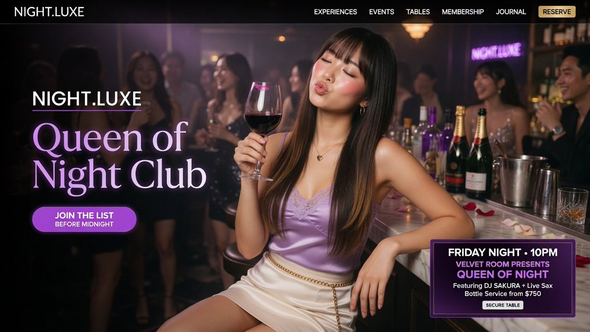 Luxury Nightclub Queen Landing Page preview image
