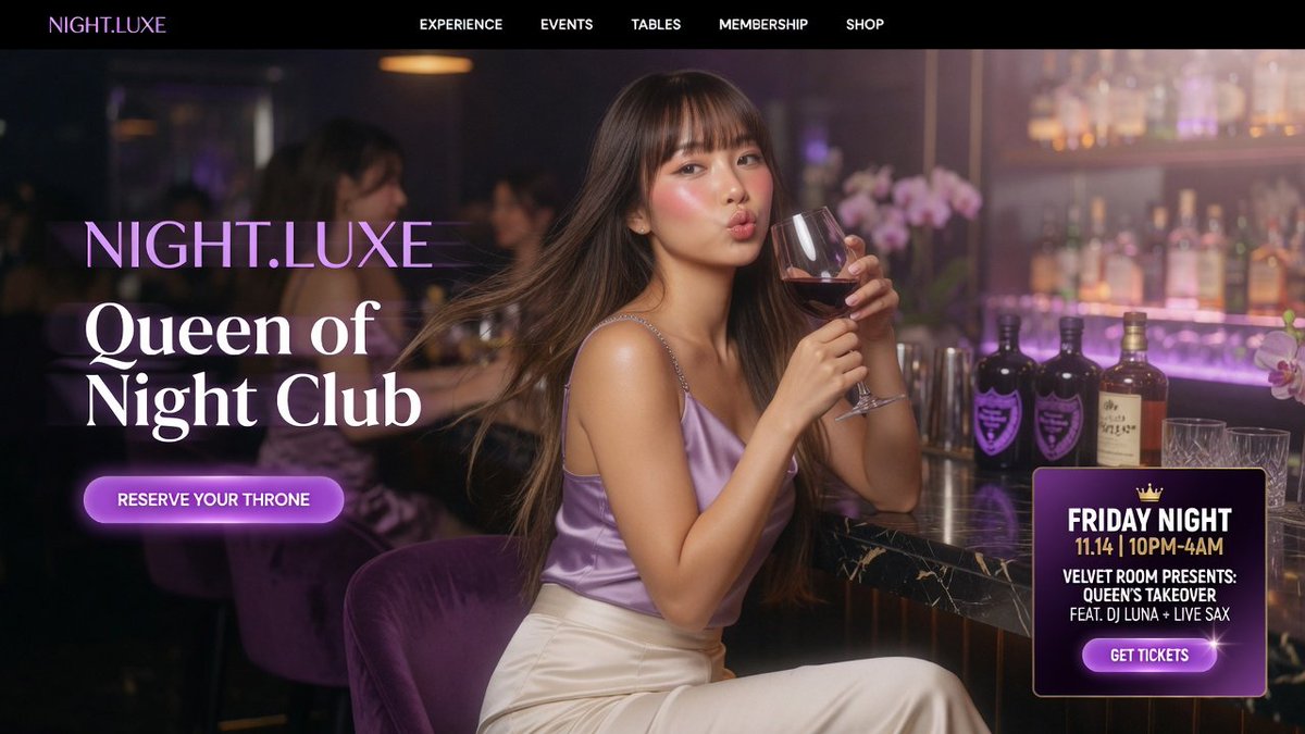 Luxury Nightclub Landing Page preview image