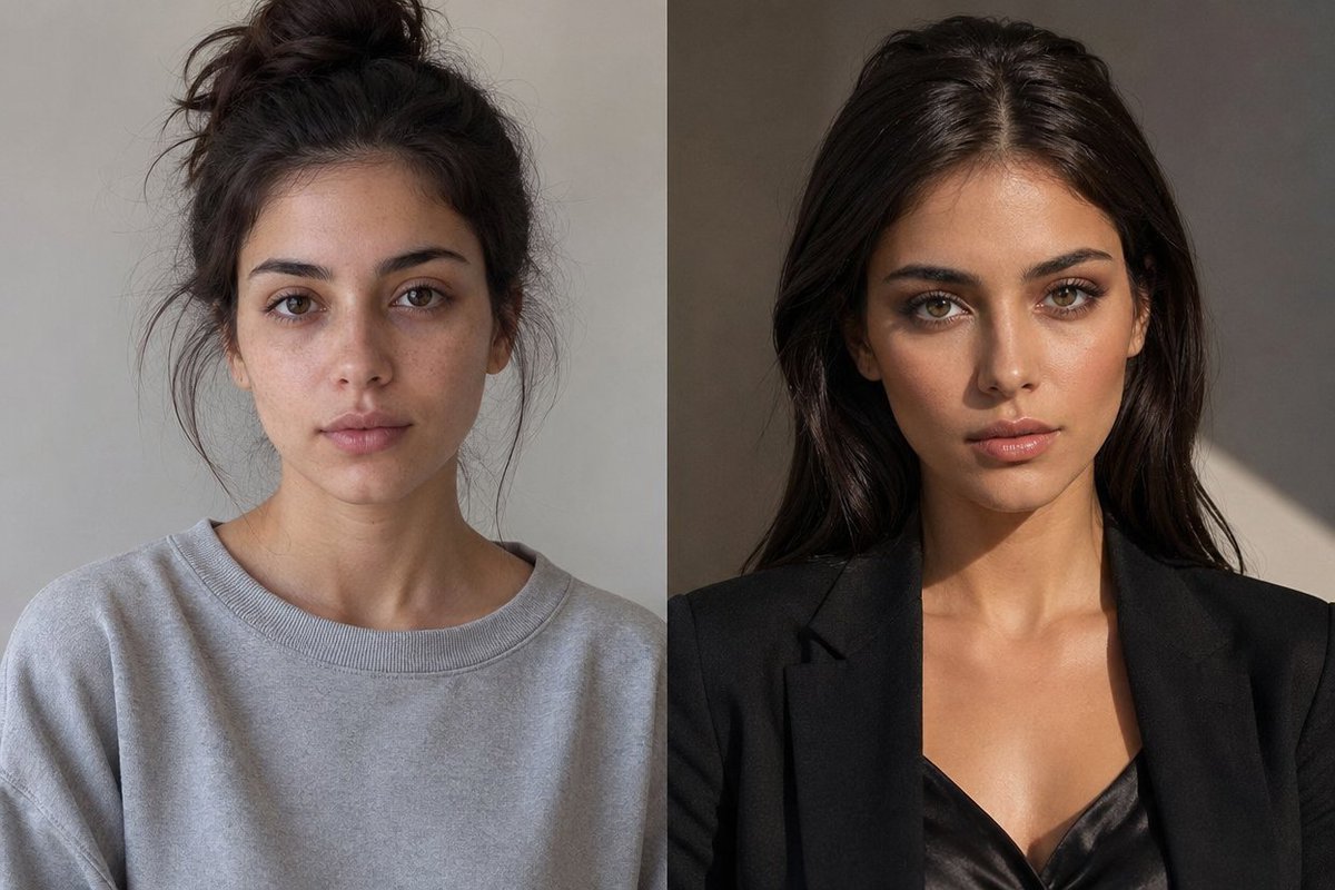 Side-by-Side Glow-Up Portrait preview image