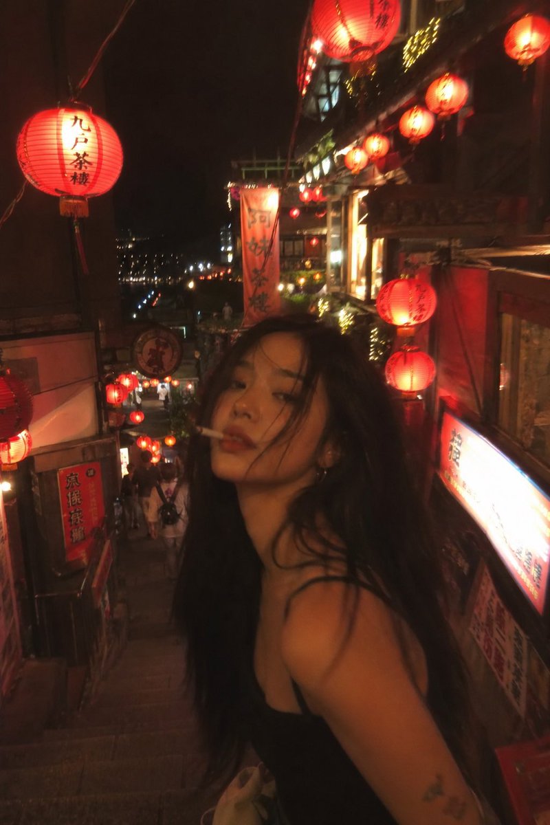 Asian Fashion Model in Taipei Night Scene preview image