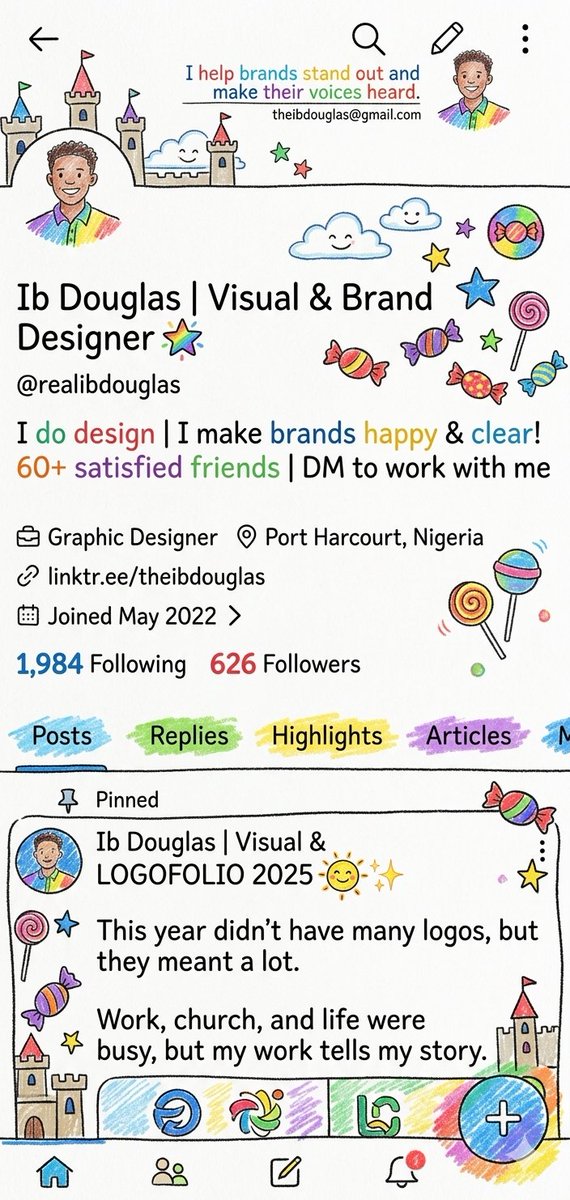 Whimsical Designer Profile UI preview image