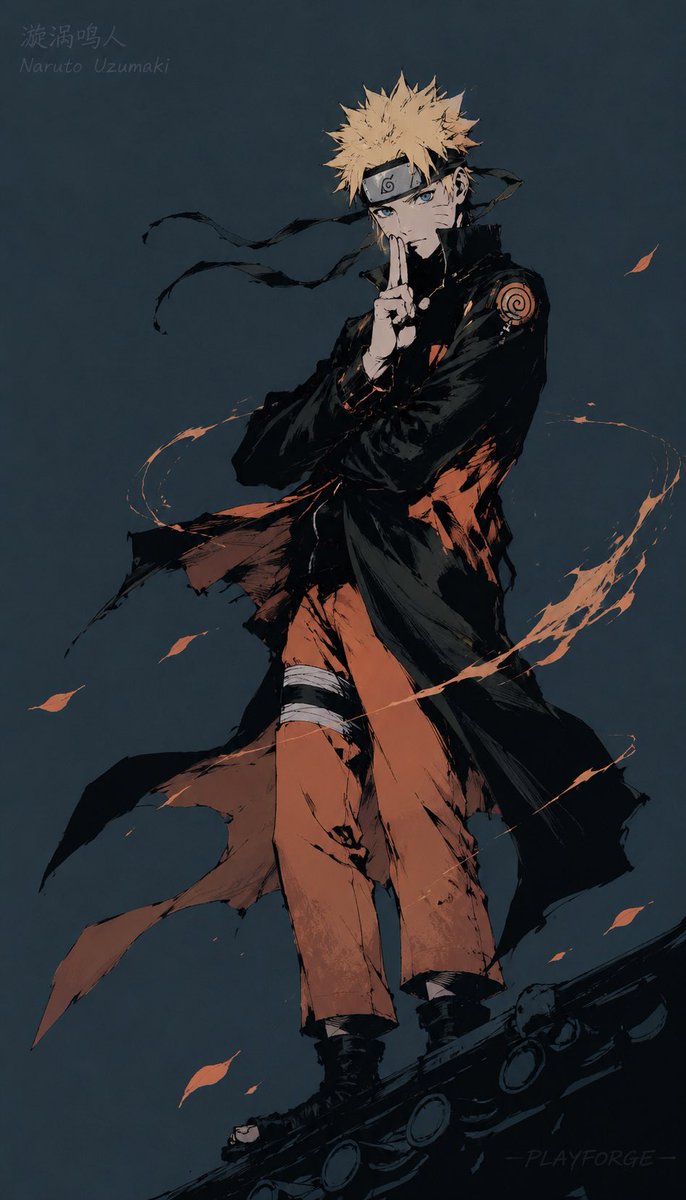 Gritty Naruto Poster Illustration preview image