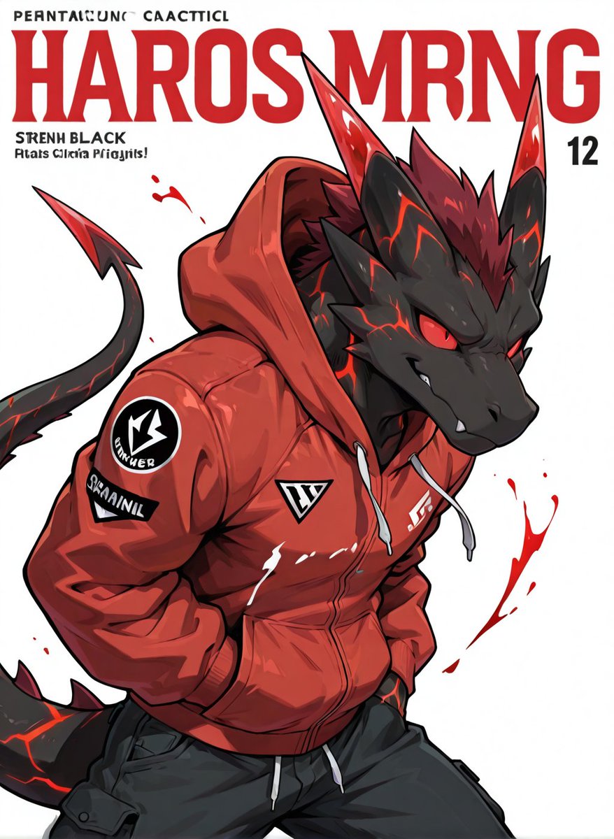 Red Hoodie Lava Dragon Poster preview image