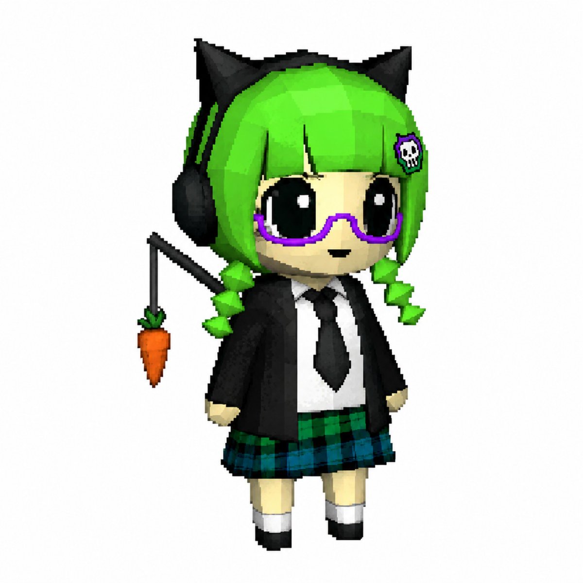 Voxel Chibi Cat-Ear Girl preview image