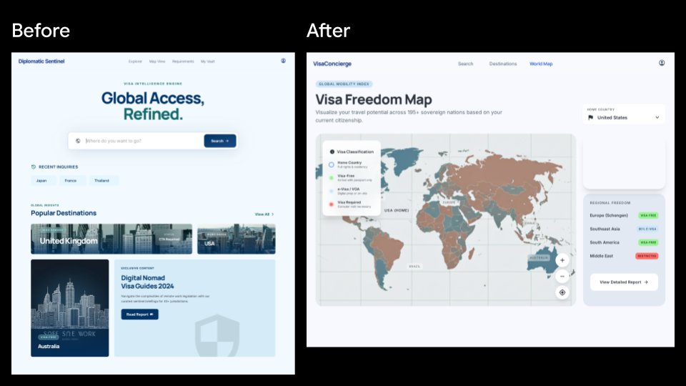 Visa App UI Before and After preview image