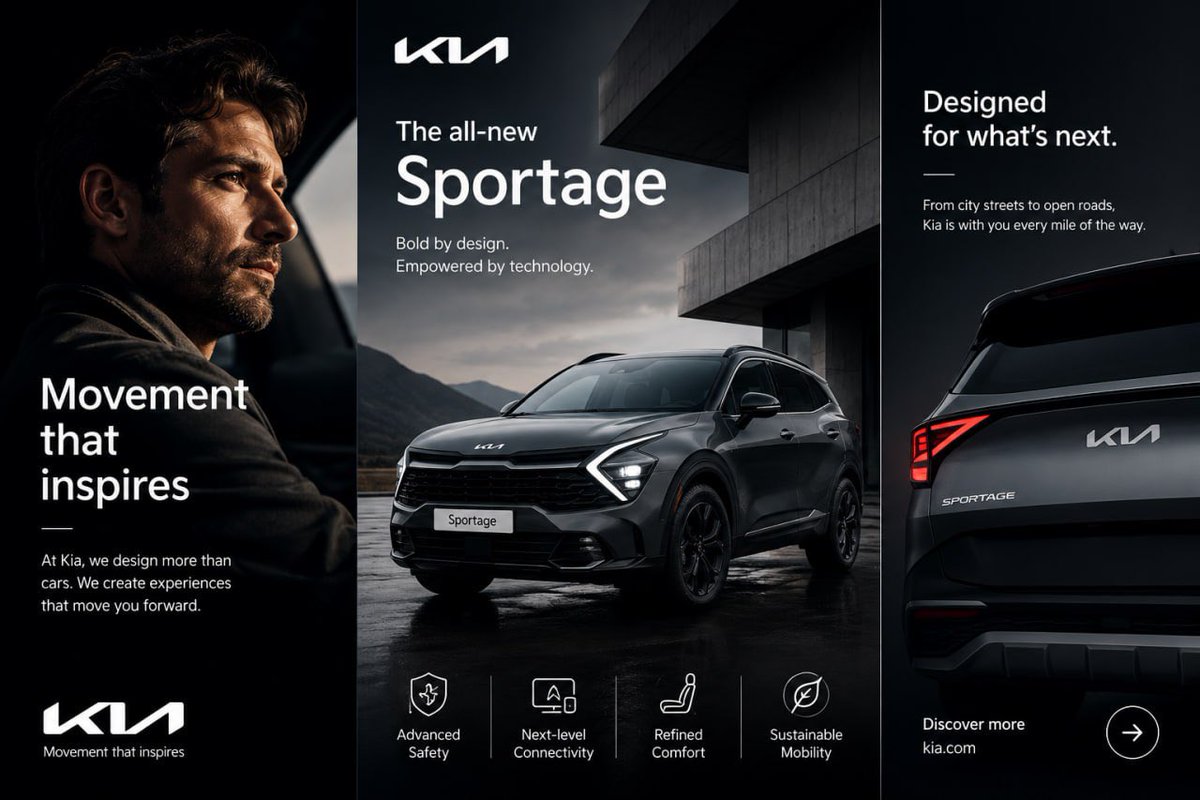 Kia Sportage Triptych Ad preview image