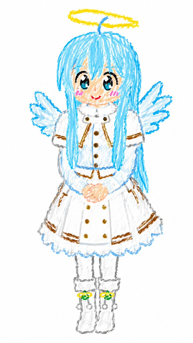 Crayon Chibi Angel Girl preview image