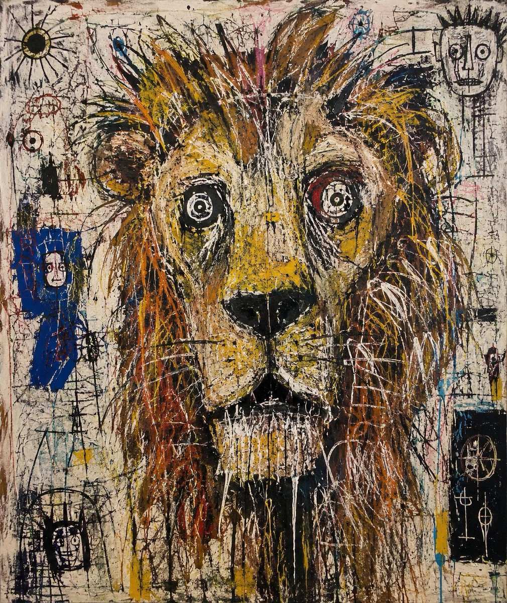 Gaunt Neo-Expressionist Lion preview image
