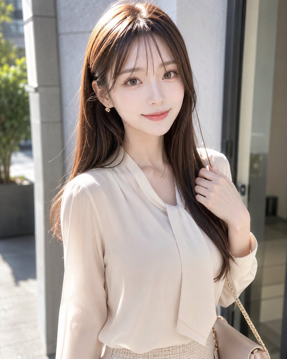 Sunlit Fashion Portrait with Privacy Block preview image