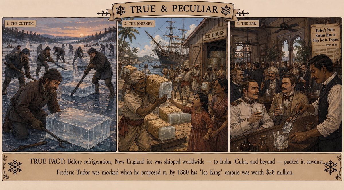 Vintage Ice Trade Triptych Poster preview image
