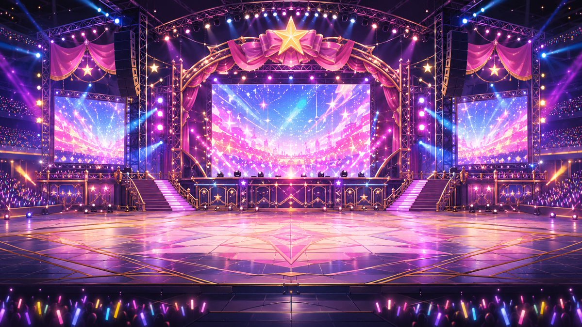 Neon VTuber Arena Stage preview image