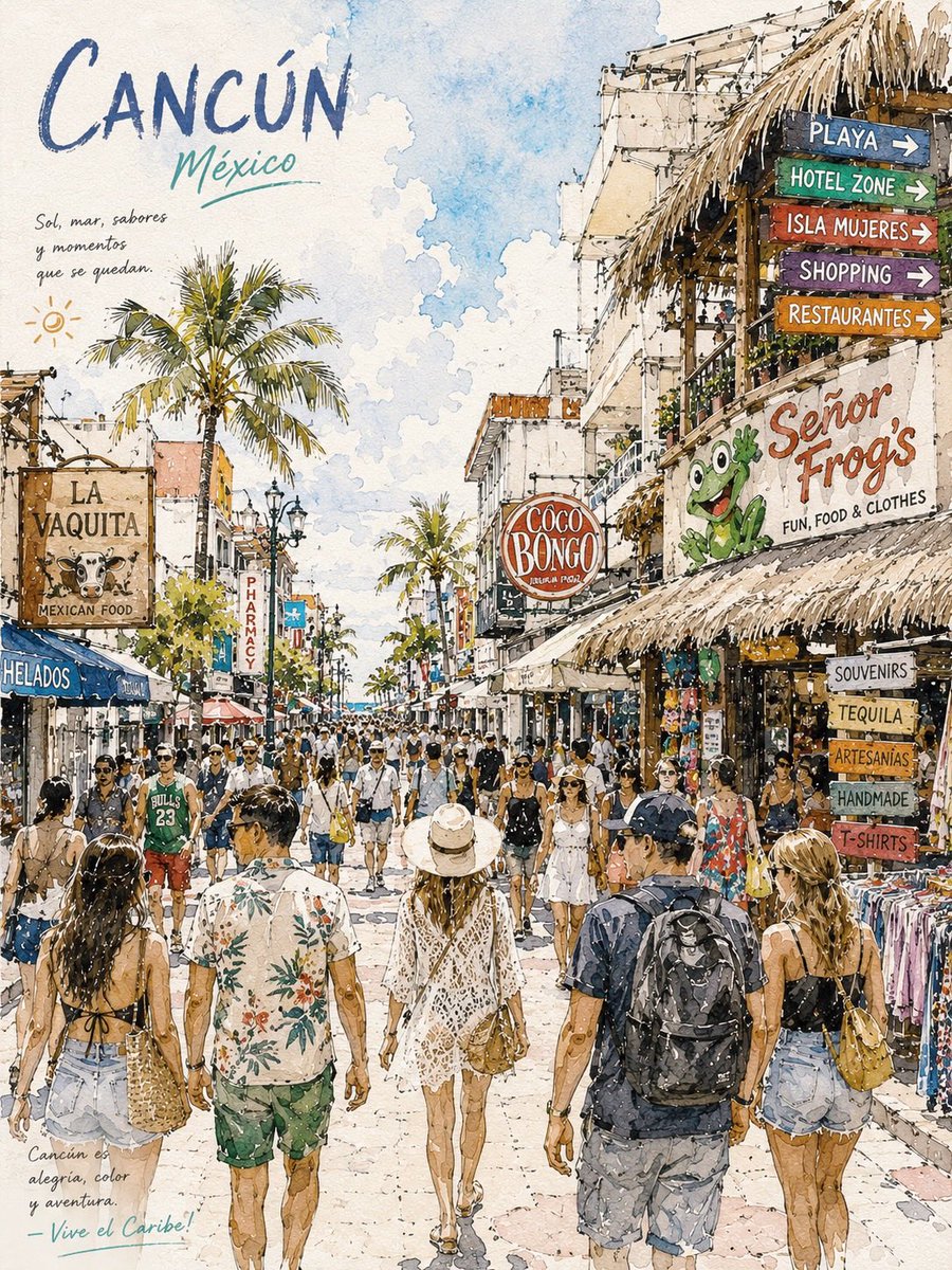 Watercolor Travel Poster preview image