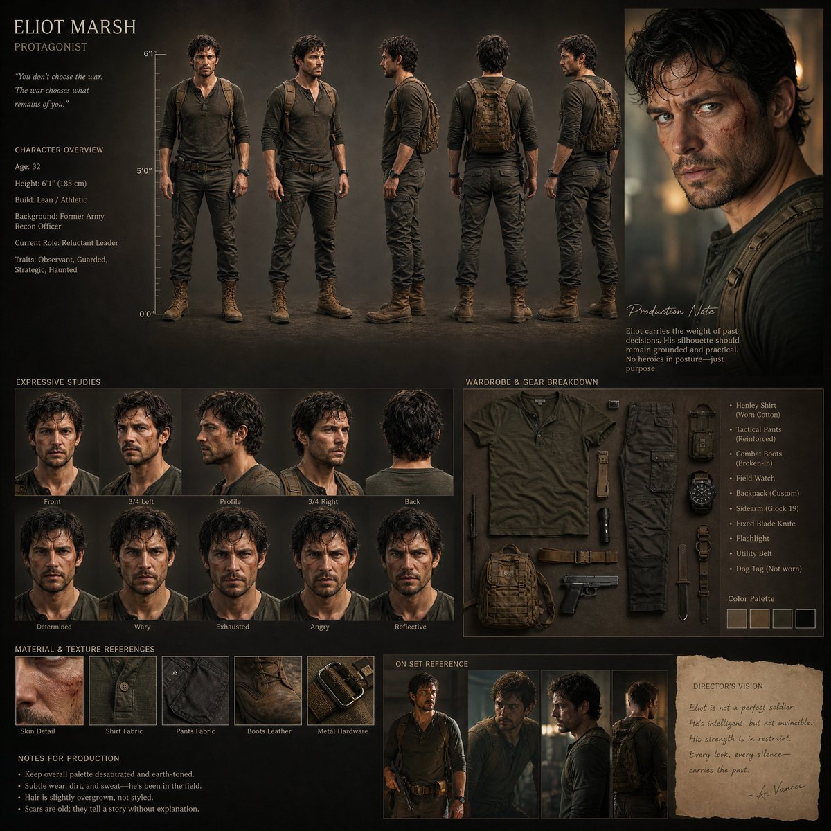 Realistic Character Design Board preview image