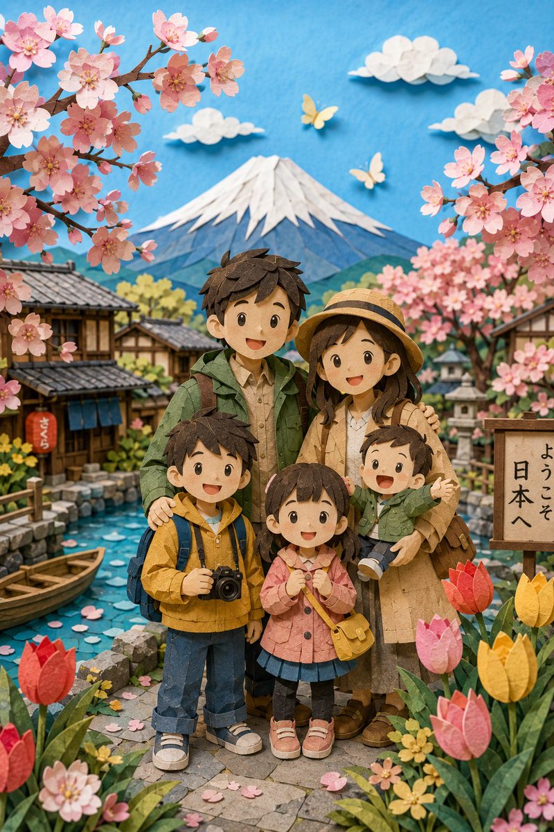 3D Paper-Cut Family Portrait preview image