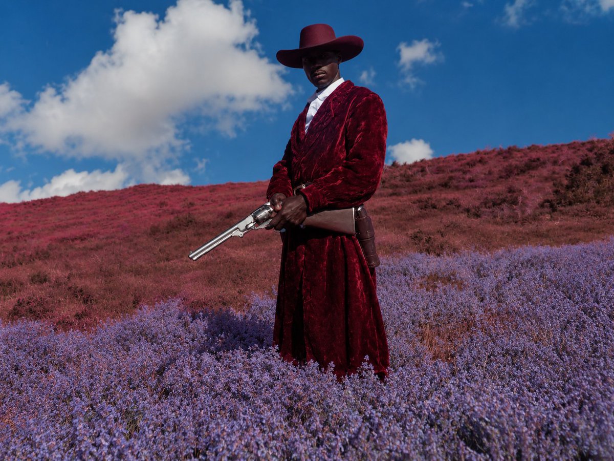 Surreal Crimson Cowboy Portrait preview image
