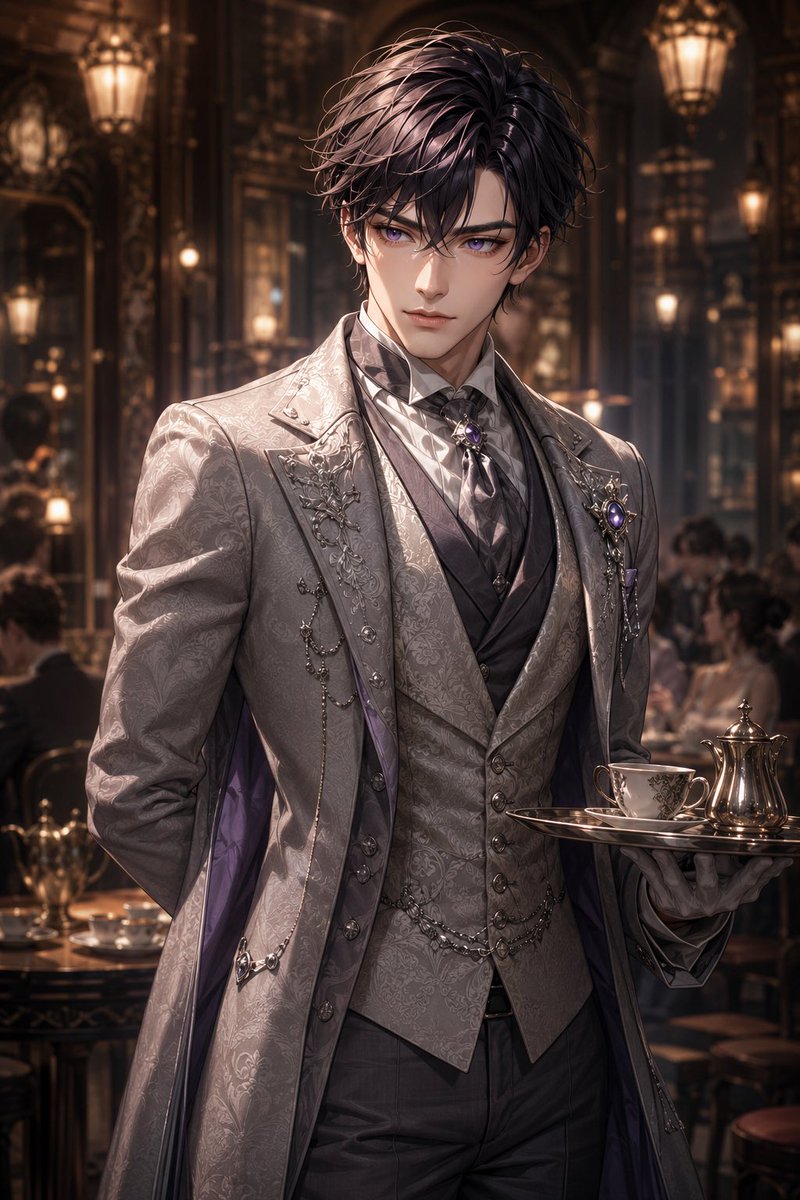 Damask Gothic Butler Portrait preview image