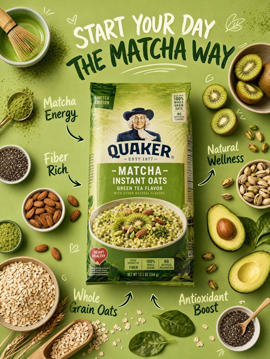 Healthy Breakfast Flat-Lay Ad Poster preview image