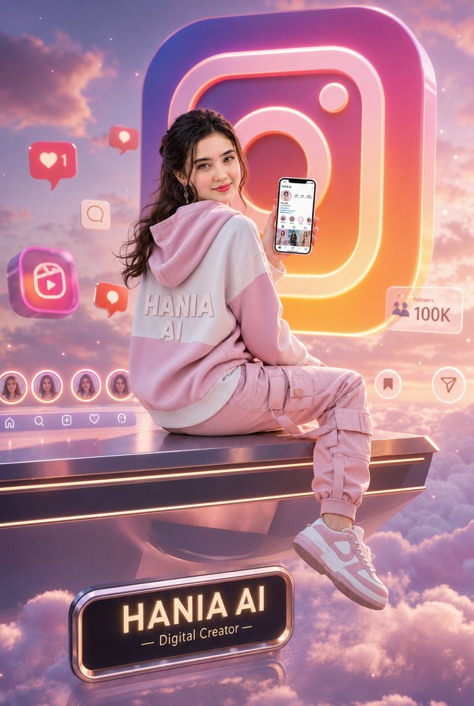 Floating Instagram Creator Portrait preview image