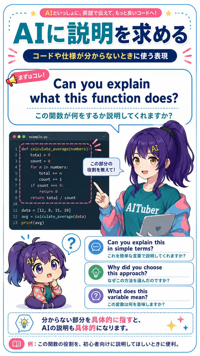 AI Code Explanation English Poster preview image
