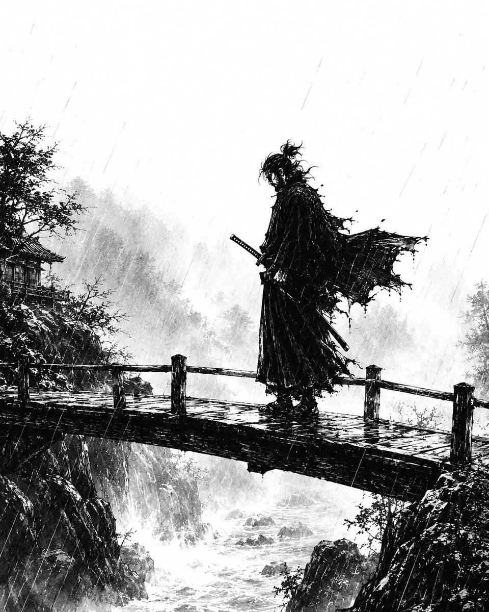 Rainstorm Ronin Bridge Scene preview image
