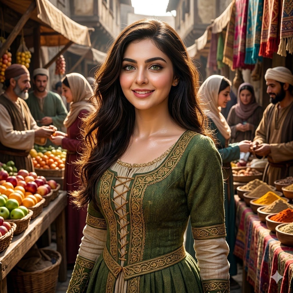 Medieval Market Girl Portrait preview image