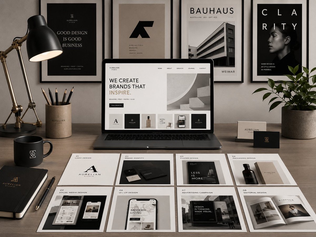 Premium Graphic Design Portfolio Mockup preview image