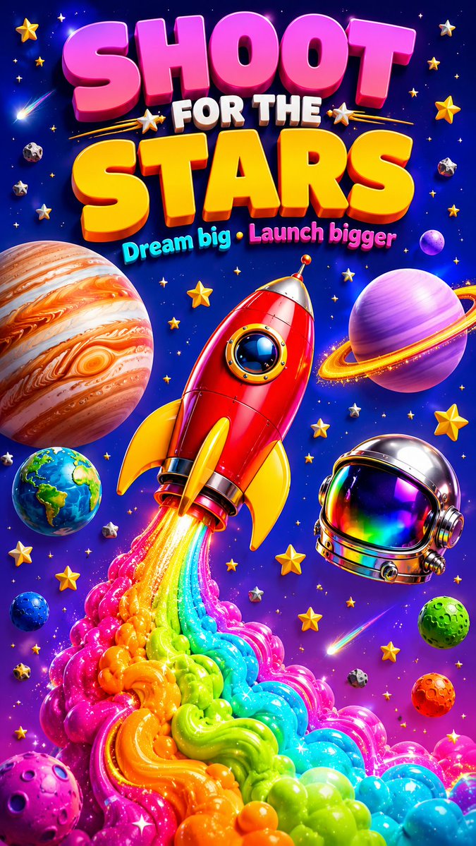 3D Retro Futurism Space Poster preview image